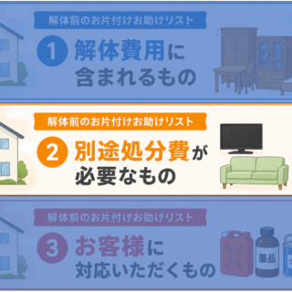 解体前のお片付けお助けリスト②｜別途処分費が必要なもの